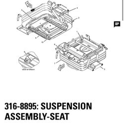 Excavator Seat Suspension 315