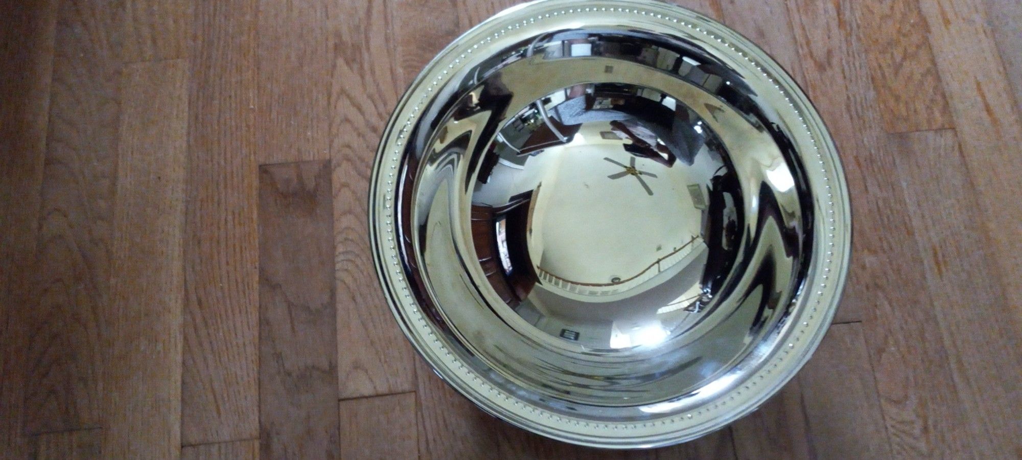 13 inch Grosgrain silver Vera Wang serving bowl