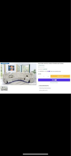 Beautiful White Electric Leather Sectional Sofa