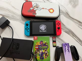 Nintendo Switch With 3 Games 