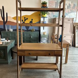 NEW Wood Shelf Desk / Bookcase / Desk! 