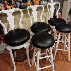 5 Bar Stools Chairs Barstools 29"