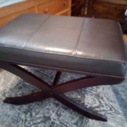 Leather Ottoman Chair 