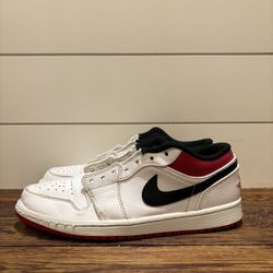 Jordan 1 Low “White University Red Black” Size 8