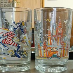 McDonald's Disney Glass Cups Set Of 4