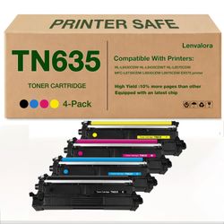 Lenvalora TN635 Toner Cartridge Set for Brother HL-L8430CDW, MFC-L8730CDW