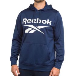 Reebok Men's Navy Blue Tech Fleece Hoodie 