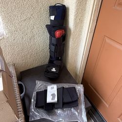 Walking Boot (M) + Hinged Knee Brace 