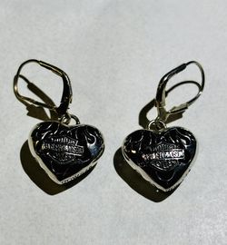 Harley Davidson Silver Earrings 