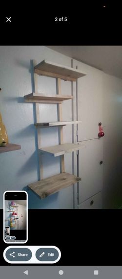 Wal mounted handmade shelf