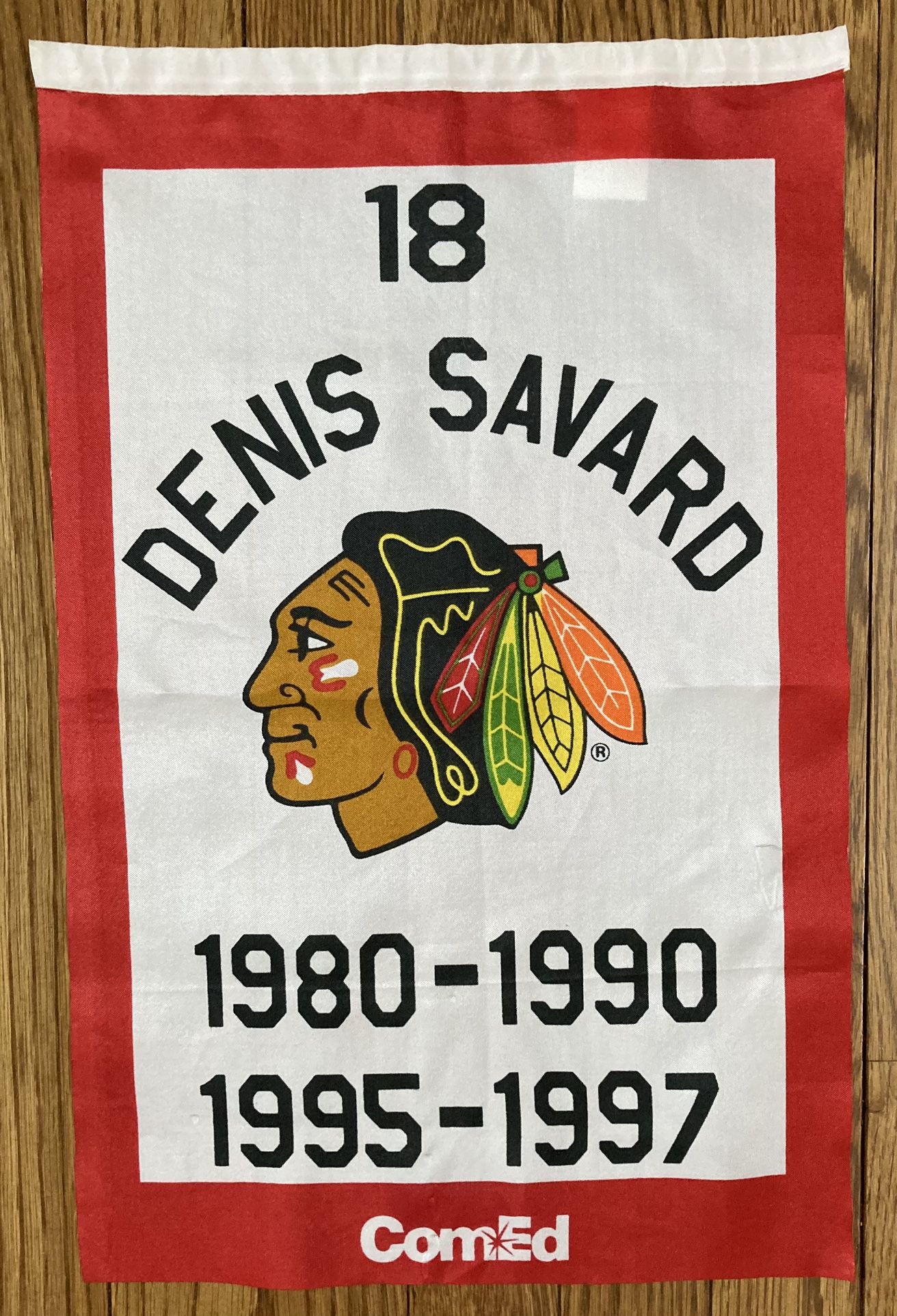 Denis Savard Replica Banner #18 Chicago Blackhawks !