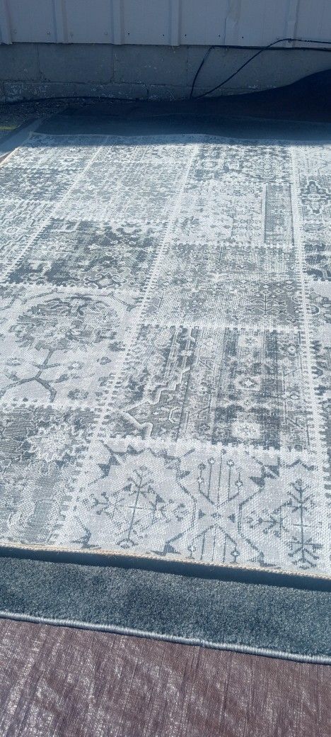 New Many Fashion Gray 5/7 Area Rug High Quality Masterpiece Indoors Or Outdoors 