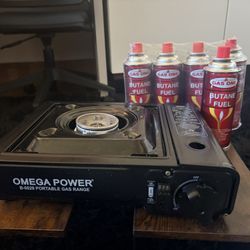 PORTABLE GAS STOVE + BUTANE CANNISTERS