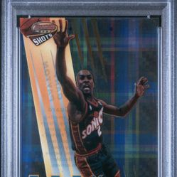 1996-97 Bowman’s Best -Best Shots INSERT/PARALLEL CARD #BS2 GARY PAYTON - SUPER RARE ATOMIC REFRACTOR PARALLEL - GRADED PSA 9 MINT CONDITION!💎
