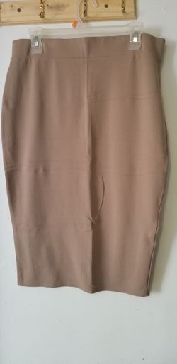 Light brown pencil skirt