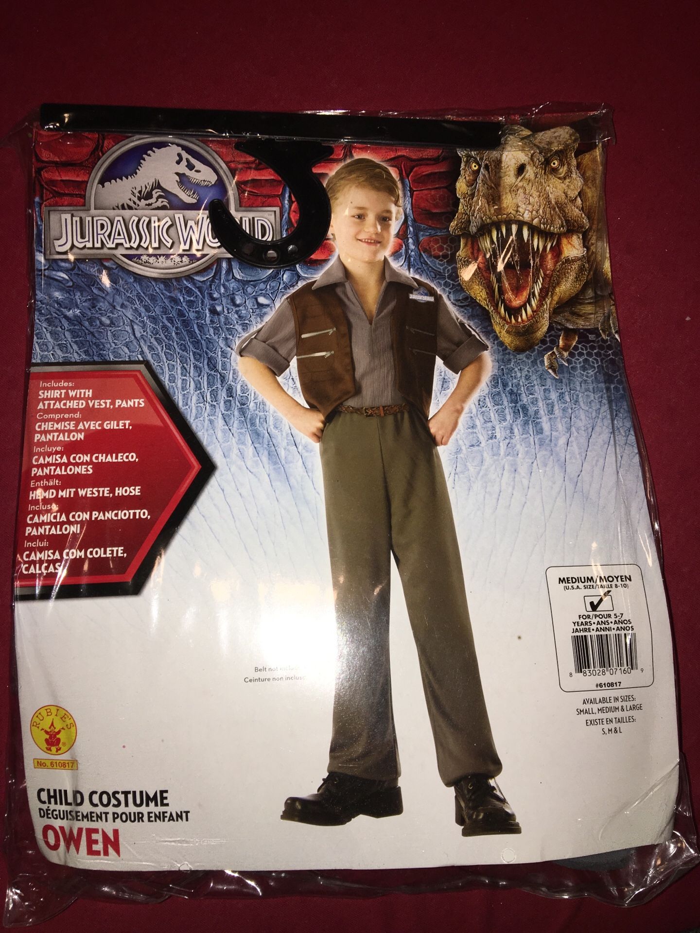 Halloween costume Jurassic World Owen boys