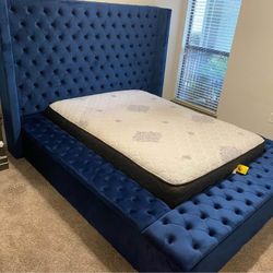 🎄❄️Brand New Upholstered Luxury Platform King & Queen Size Storage Bed Frame - Mattress  | Pay After Delivery 🚚 