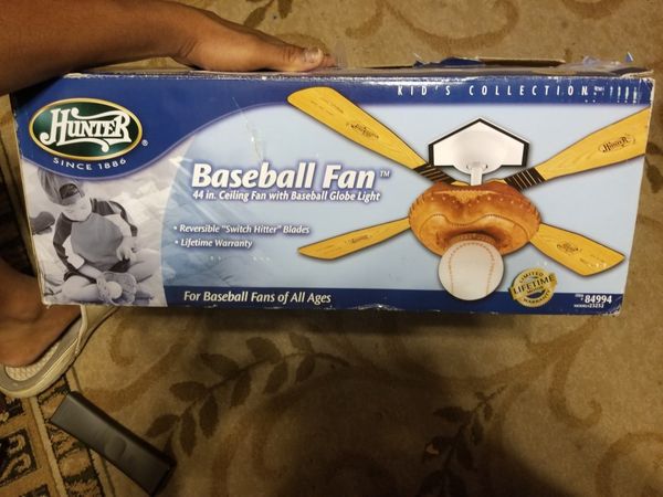 Hunter Baseball Fan Brand New In Box Opened But Never Taken Out