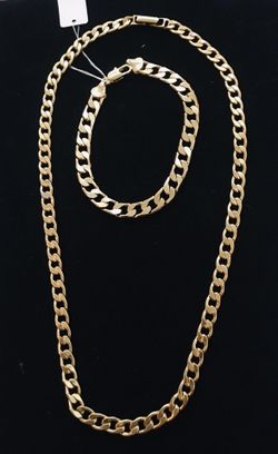 Thick Gold tone Avon’s Necklace and J.H Bracelet