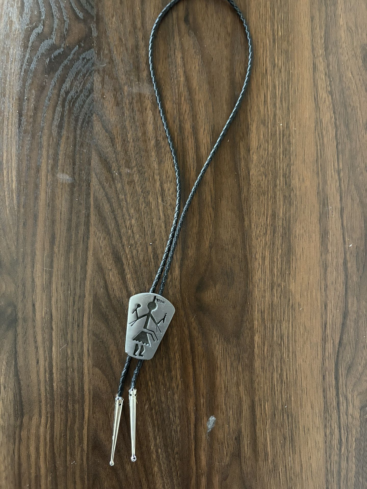 Navajo Style Silve Metal Bolo Tie