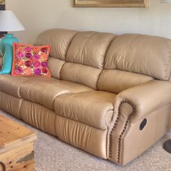 Leather Reclining Sofa