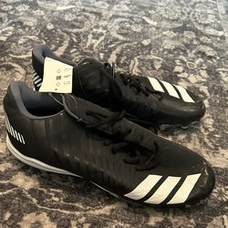 Adidas Icon Md Black/White Baseball Shoes ( B39223 ) Size 7.5 New