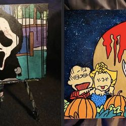 Original scream crossover paintings. 16x20