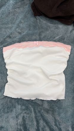 NICE PINK LACE STRAPLESS TOP FROM SHEIN