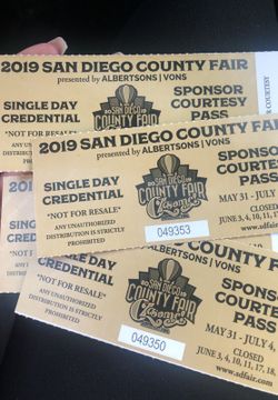 4 Del Mar tickets $40