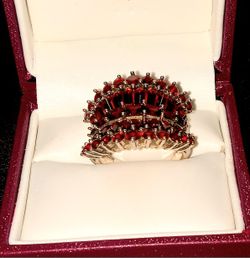   Elegant Red Garnet Ring