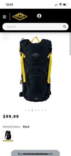 Mountain Designs Reload 10 Hydration Pack Black 10 L