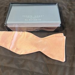 Pink/Coral Silk Bow Tie