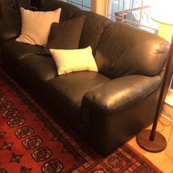 Italian Leather Couch For Sale