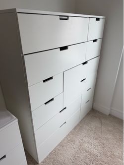 White IKEA 12 Drawer Dresser