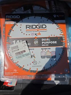 14" diamond concrete & masonry blades (ridgid)