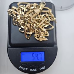14k Beautiful Figaro Chain  54 Grams  Solid Gold 