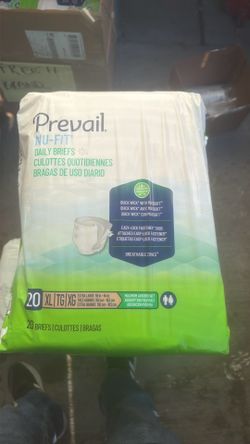 Prevail Nu-Fit and Secure personal care maximum boost ups adult diapers