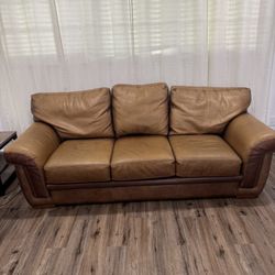 Brown Leather Sofa
