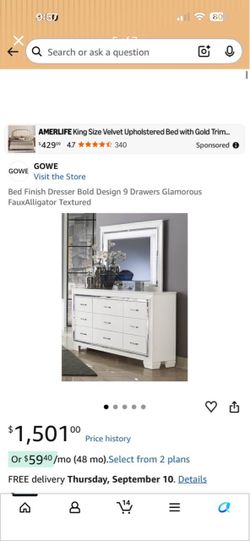 GOWE 9-Drawer White Dresser with Mirror