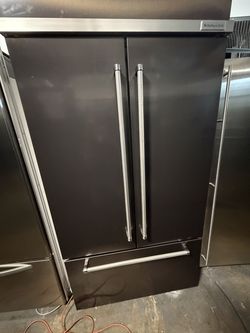 42” KITCHENAID BUILT IN BLACK STAINLESS REFRIGERATOR