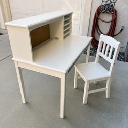 Kids Media Desk Hutch and Chair Set