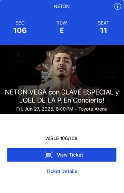 Neton Vega Ticket