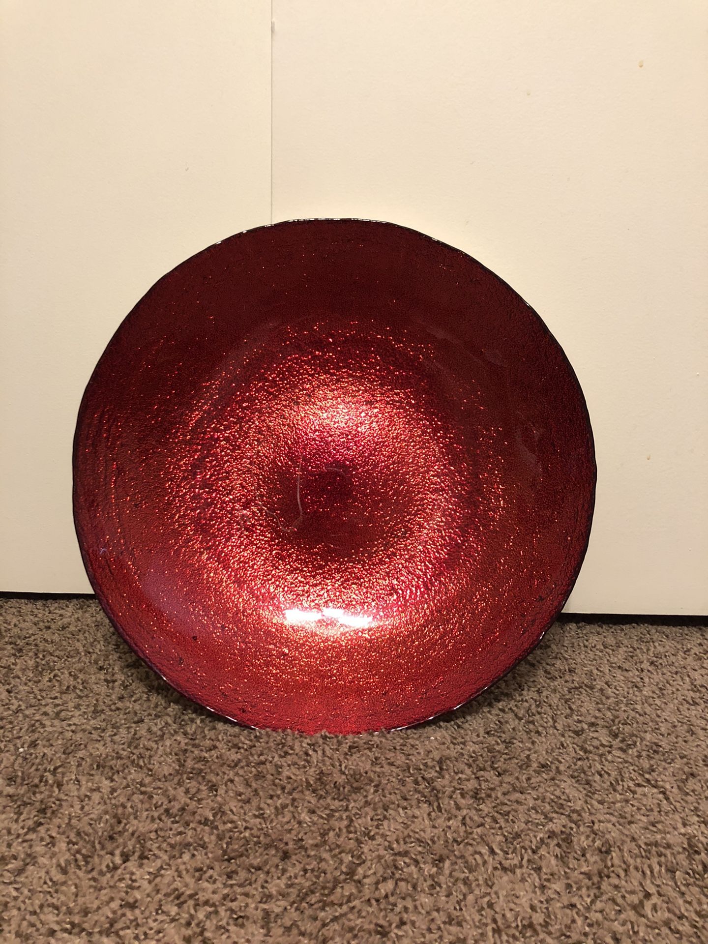 Red Glitter Decorative Bowl