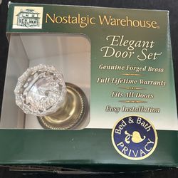Nostalgic Warehouse Elegant Door Set ROPCRY Single with Crystal Knob
