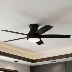 Hampton Bay Banksville 52" Matte Black LED Ceiling Fan w/ Remote (85211)
