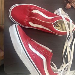 Red Vans Size 4 Men’s 5.5 Women’s