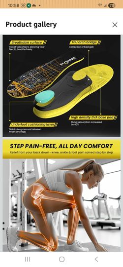 Wlnove Achilles Tendonitis Insoles XS