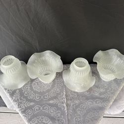 Ceiling Fan Light GLOBES, Frosted White, set of 4