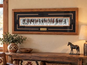 Set of 2 Bev Doolittle Framed Native American Horse Prints – Two Indian Horses