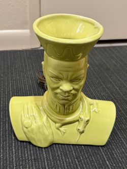 Vintage Ceramic Figural Bust Vase Lamp